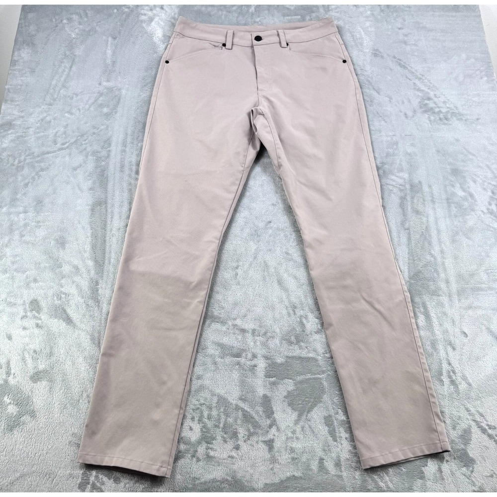 Myles Makes Moves Pants Mens M Beige Stretch Fit Tour Golf Athletic‎ Chino